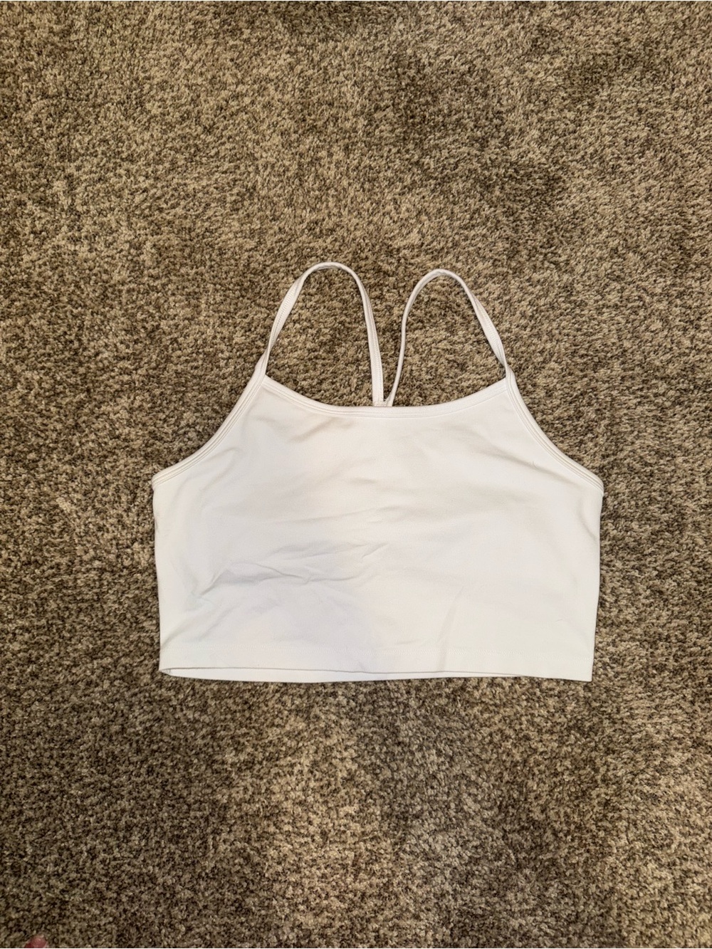 Aerie Offline Longline Racerback Sports Bra White - size M